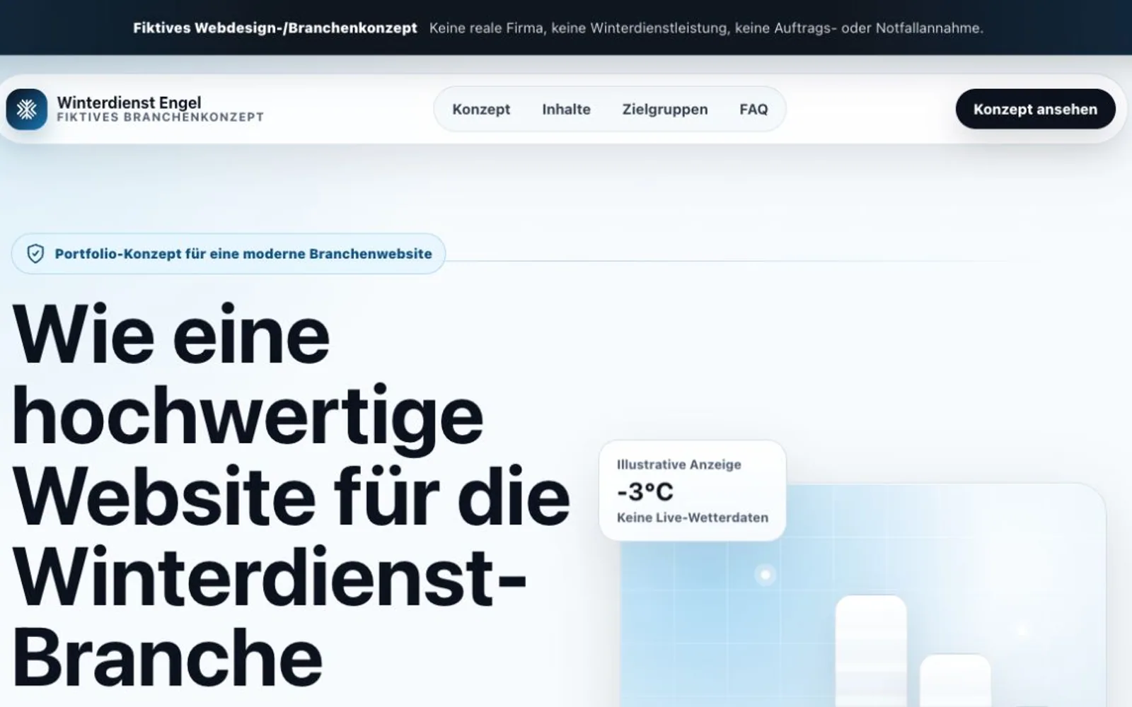Öffentliche Ansicht der transparent gekennzeichneten Konzeptstudie Winterdienst Engel.